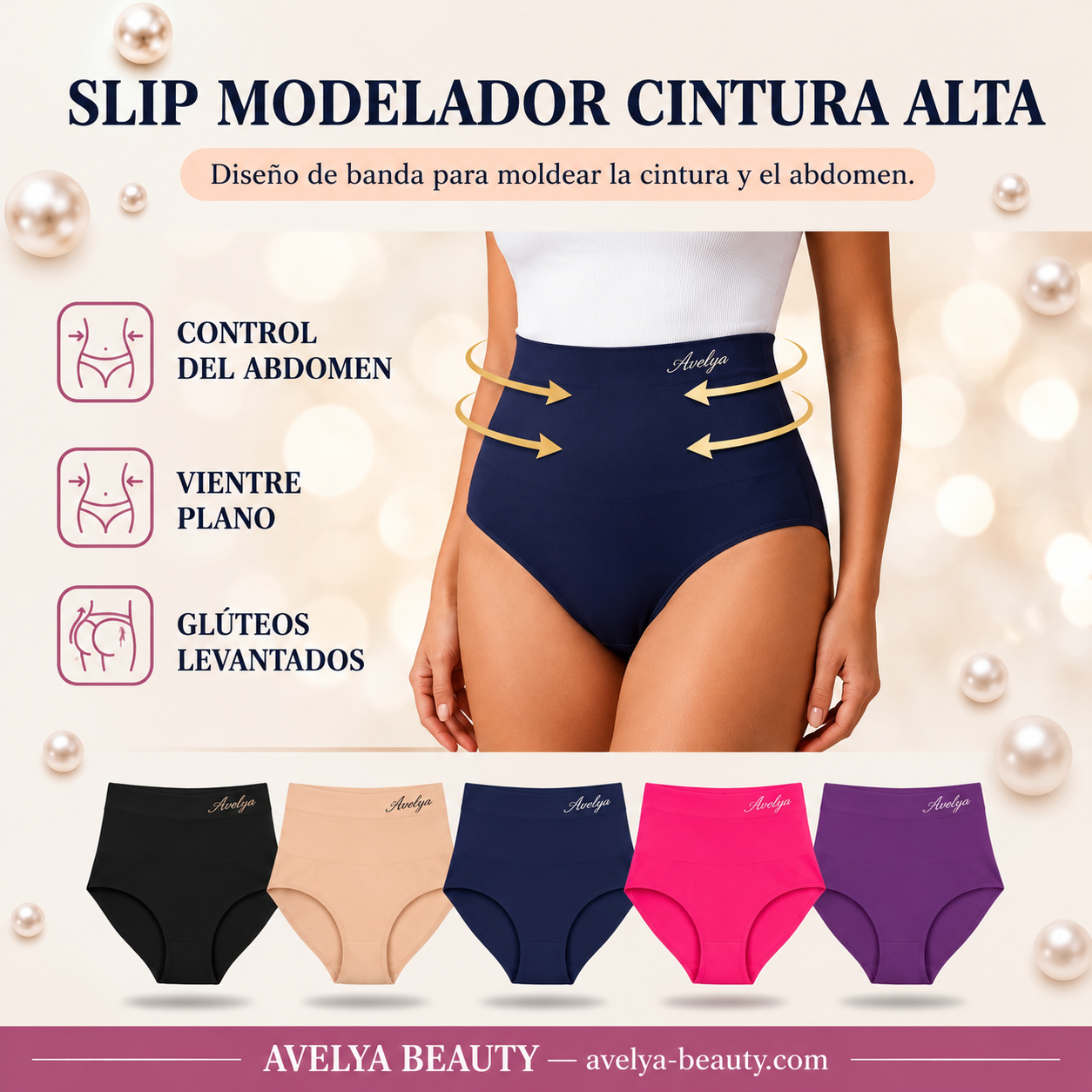 Braguita Moldeadora de Cintura Alta con Control Abdominal y Sin Costuras